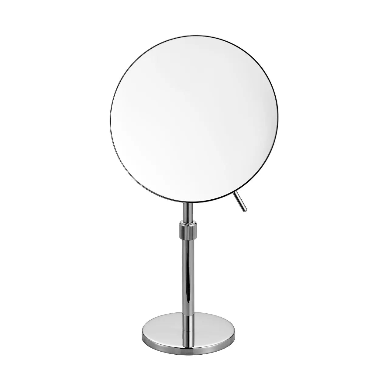 Kube Bath Aqua Rondo by Kubebath Magnifying Mirror With Adjustable Height – Chrome - Plumbing Market