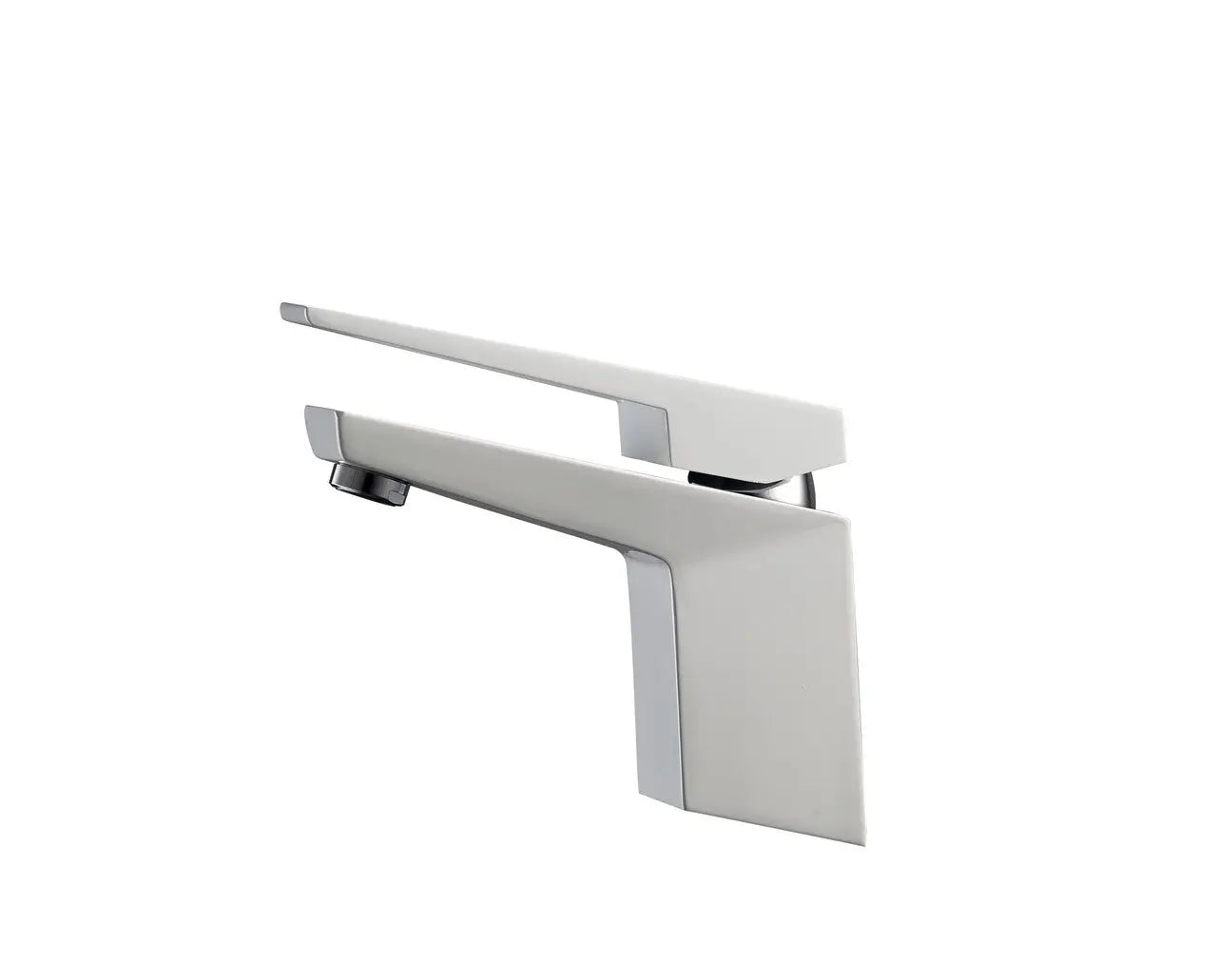 Kube Bath Aqua Siza Single Lever Modern Bathroom Vanity Faucet – White - Plumbing Market