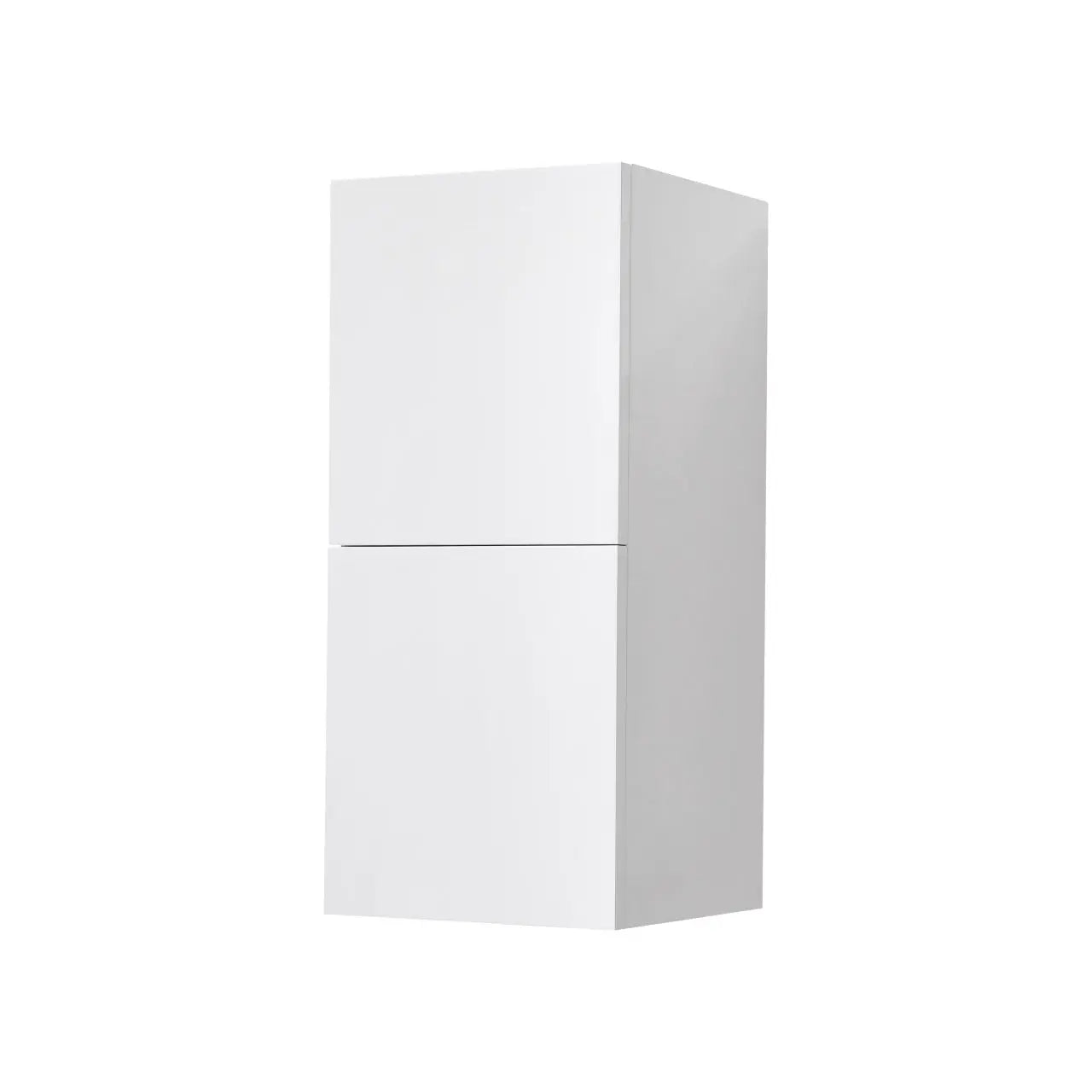 Kube Bath Bliss 12" x 24" Bathroom Acrylic Veneer Gloss White Linen Side Cabinet W/ 2 Storage Areas - Plumbing Market