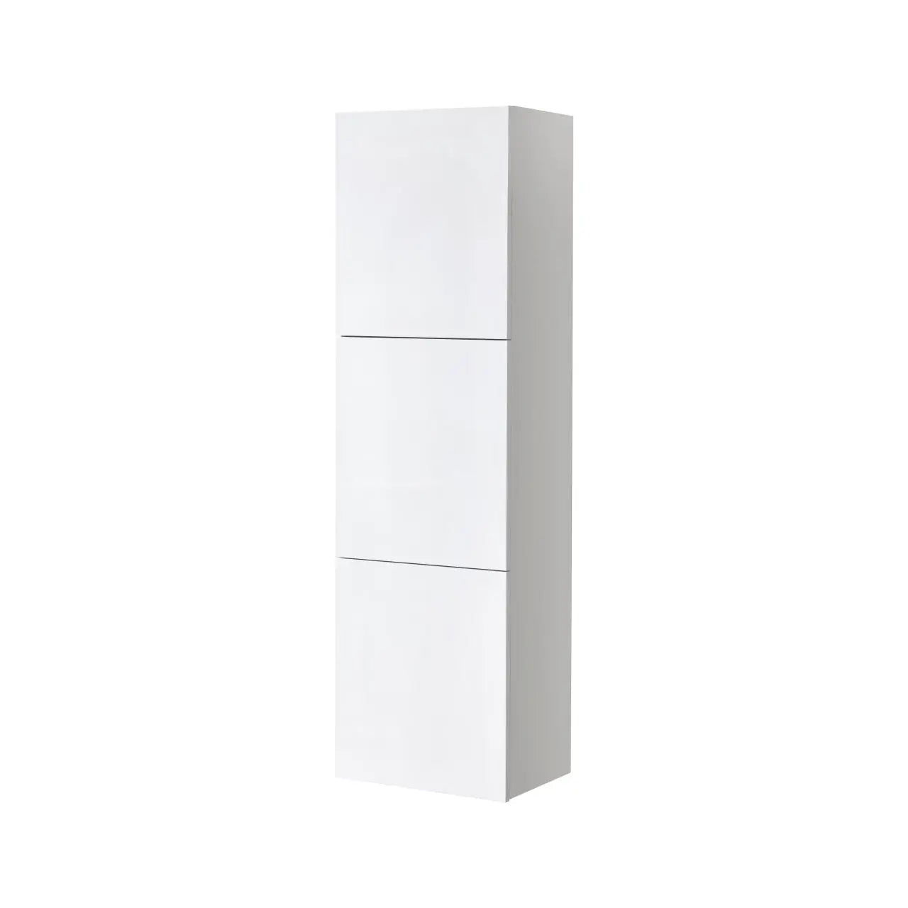 Kube Bath Bliss 18" x 59" Bathroom Acrylic Veneer Gloss White Linen Side Cabinet W/ 3 Large Storage Areas - Plumbing Market
