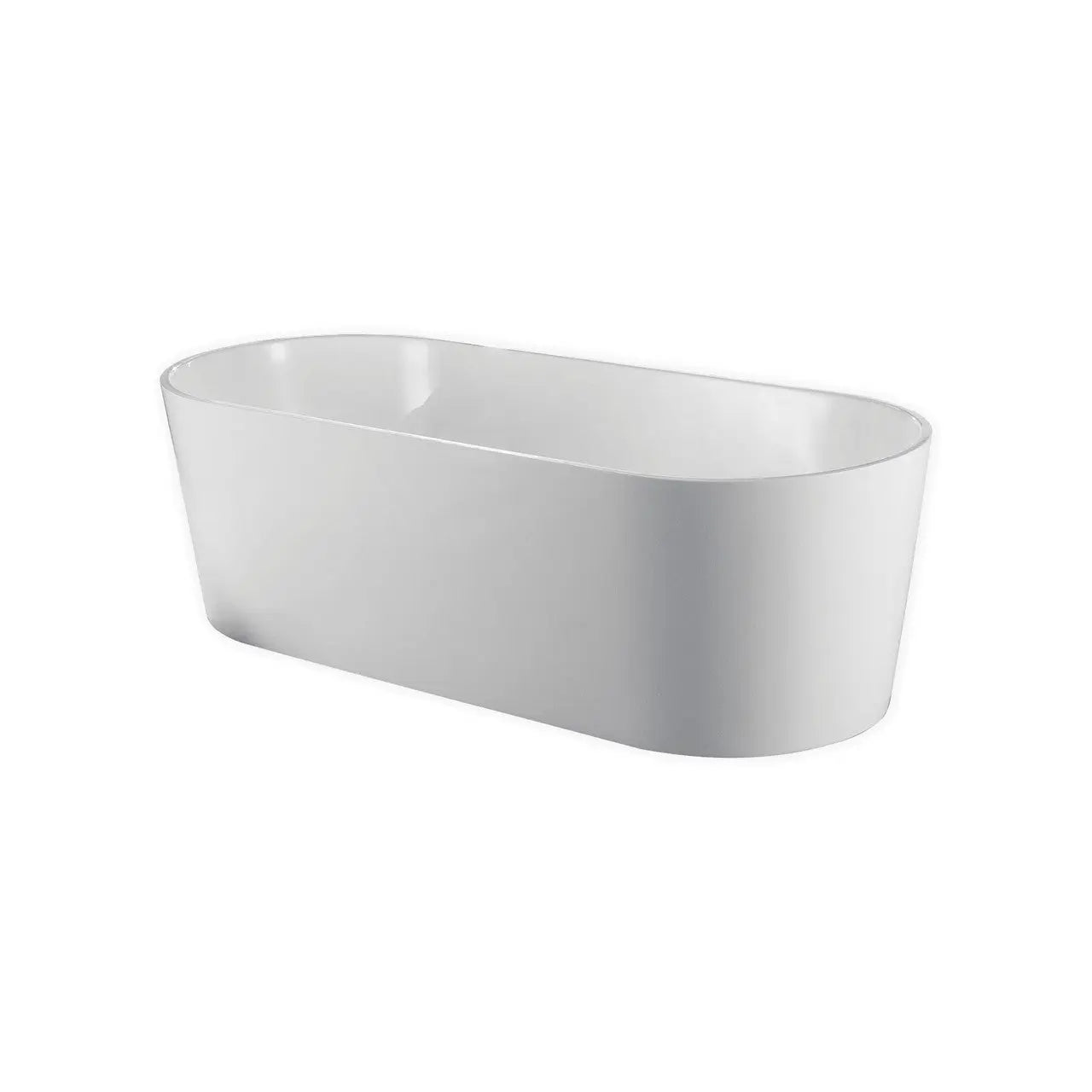 Kube Bath Ovale 63 Inch White Free Standing Bathtub - Plumbing Market
