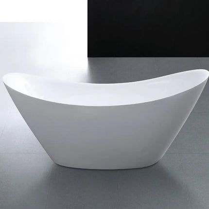 Kube Luna 68 Inch Free Standing Bathtub White - Plumbing Market