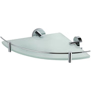 Kube Single Corner Glass Shelf – Chrome - Plumbing Market