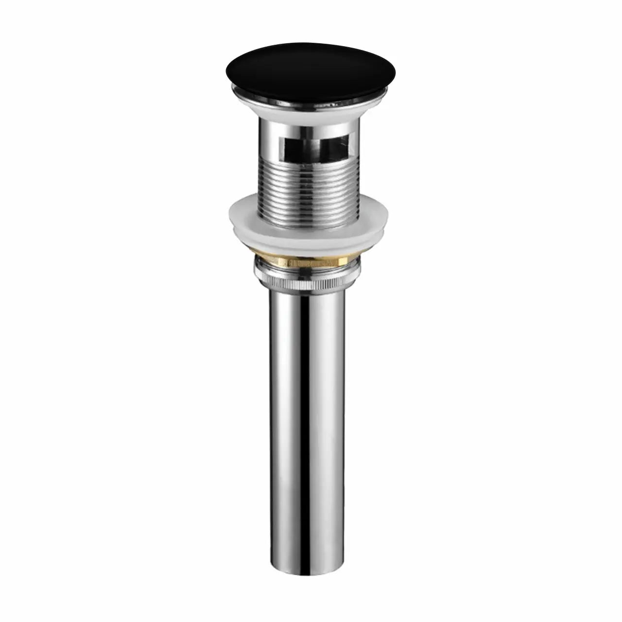 Kubebath Solid Brass Construction Pop-up Drain With Black Finish – With Overflow - Plumbing Market