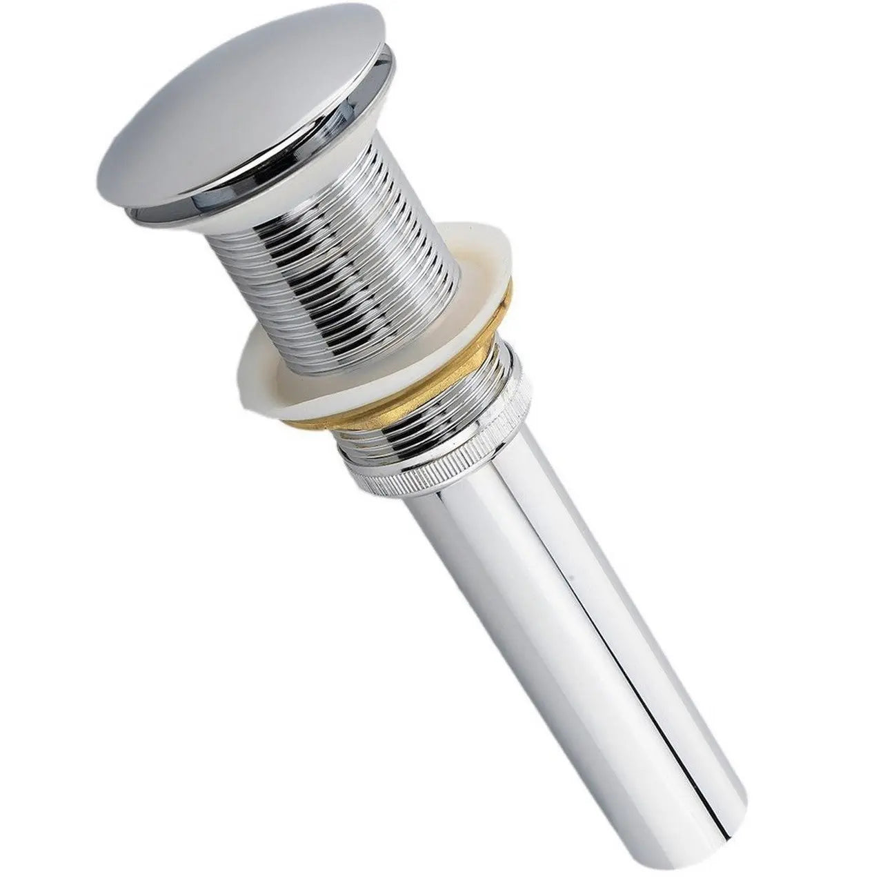 Kubebath Solid Brass Construction Pop-up Drain With Chrome Finish – No Overflow - Plumbing Market