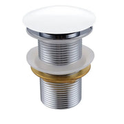 Kubebath Solid Brass Construction Pop-up Drain With White Finish – No Overflow - Plumbing Market