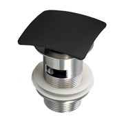 Kubebath Solid Brass Construction Square Pop-up Drain W/ Black Matte Finish – With Overflow - Plumbing Market