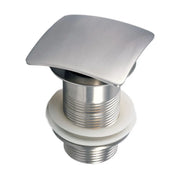 Kubebath Solid Brass Construction Square Pop-up Drain With Brush Nickel Finish – Without Overflow - Plumbing Market