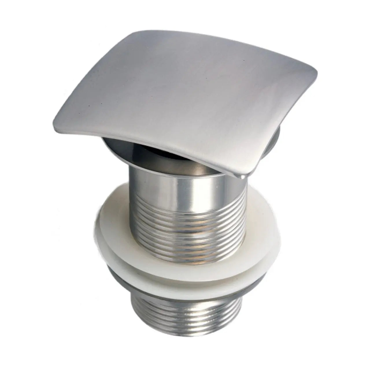 Kubebath Solid Brass Construction Square Pop-up Drain With Brush Nickel Finish – Without Overflow - Plumbing Market