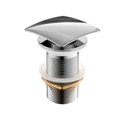 Kubebath Solid Brass Construction Square Pop-up Drain With Chrome Finish – No Overflow - Plumbing Market
