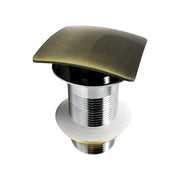 Kubebath Solid Brass Construction Square Pop-up Drain With Gold Bronze Finish – No Overflow - Plumbing Market