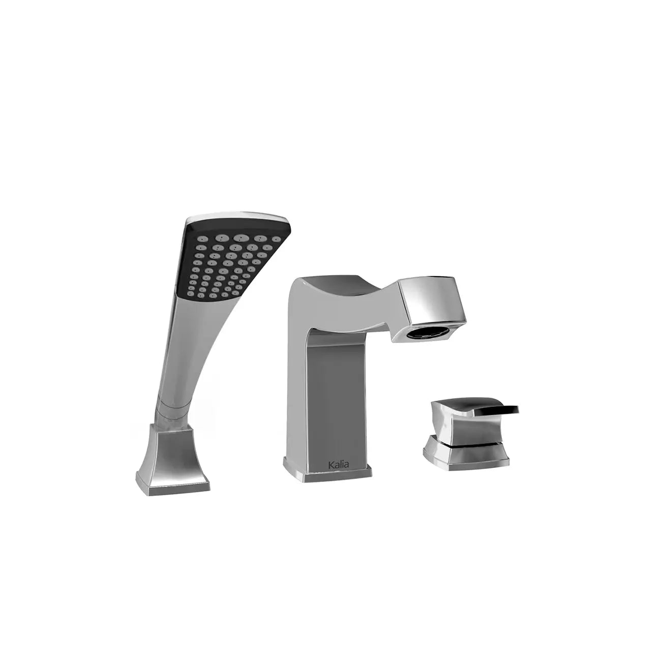 Kalia UMANI 3-Piece Deckmount Tub Filler with Hand Shower- Chrome Kalia