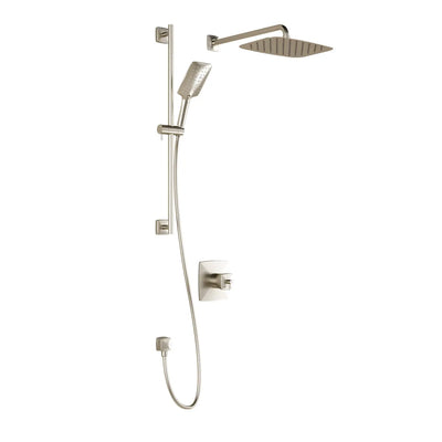 Kalia UMANI TCD1 PREMIA (Valve Not Included) AQUATONIK T/P Coaxial Shower System with Wall Arm- Brushed Nickel PVD