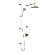 Kalia CITÉ T2 AQUATONIK T/P Shower Kit System with Wall Arm and 9" Round Rain Shower Head- Brushed Nickel PVD Kalia