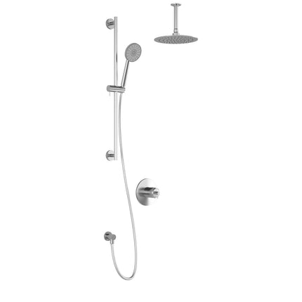 Kalia CITÉ TCD1 AQUATONIK T/P Coaxial Shower System with Vertical Ceiling Arm- Chrome (Valve Sold Separately) Kalia