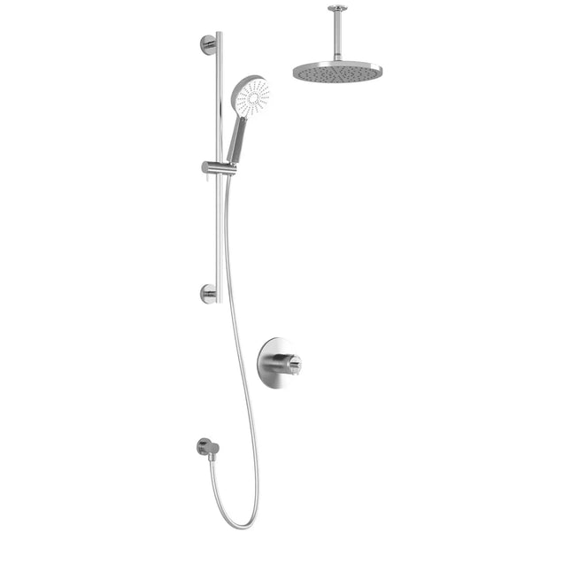 Kalia CITÉ TCD1 PLUS (Valve Not Included) AQUATONIK T/P Coaxial Shower System with Vertical Ceiling Arm- Chrome Kalia