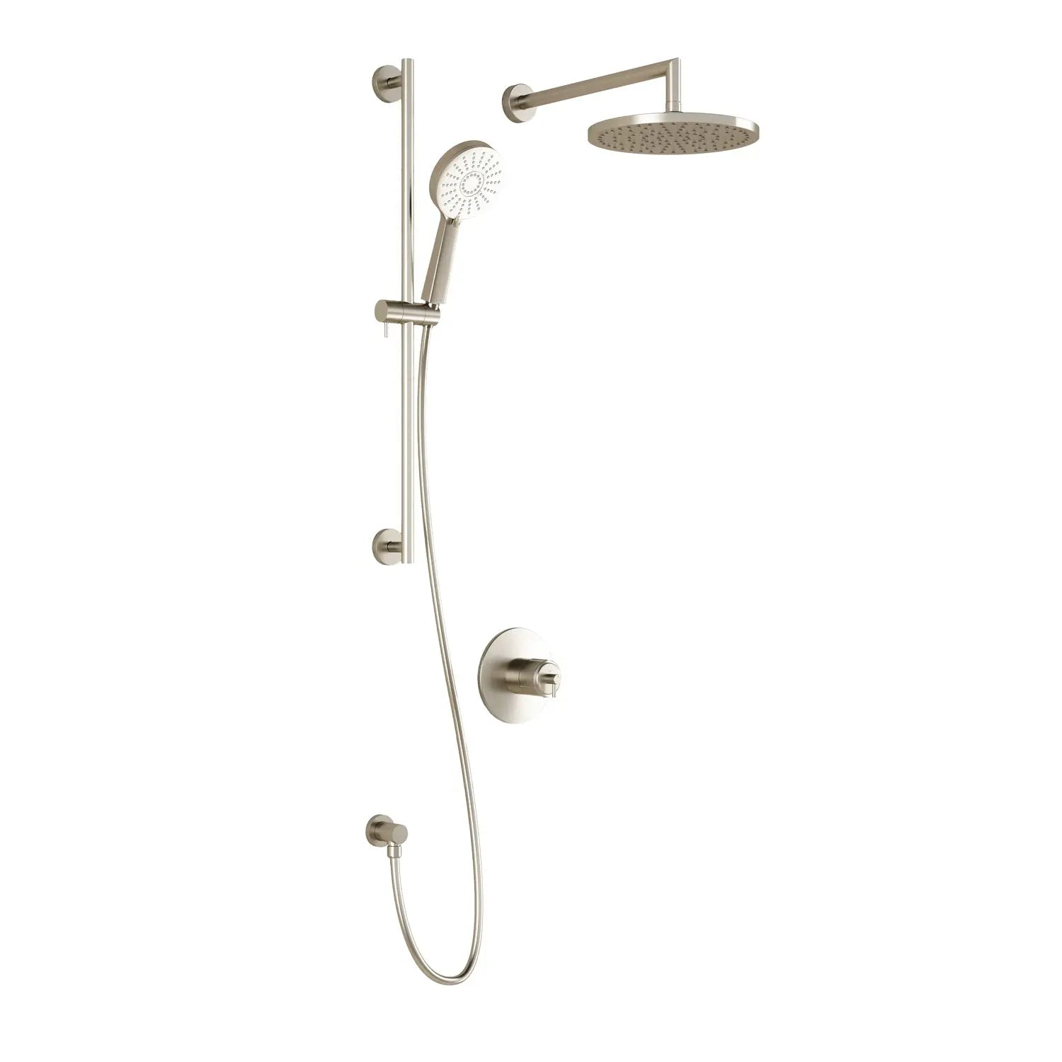 Kalia CITÉ TCD1 PLUS (Valve Not Included) AQUATONIK T/P Coaxial Shower System with Wall Arm- Brushed Nickel PVD Kalia