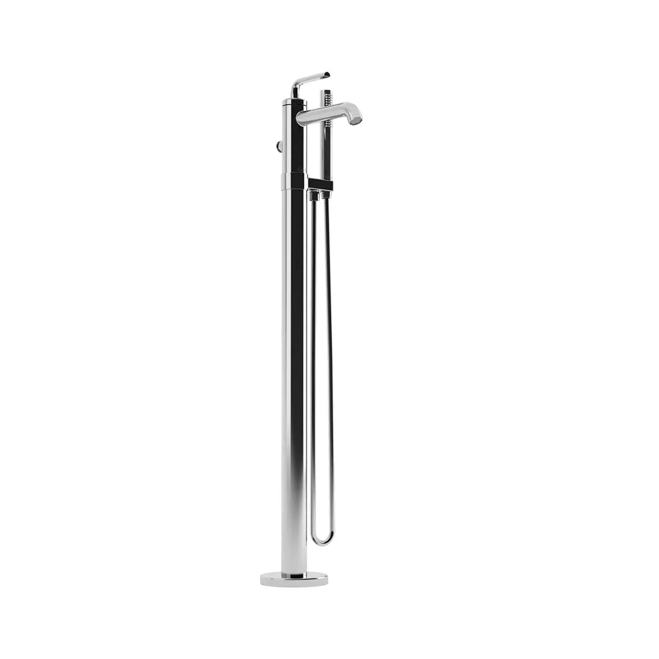 Kalia CITÉ 37.13" Floor Mount Freestanding Tub Filler with Hand Shower- Chrome Kalia