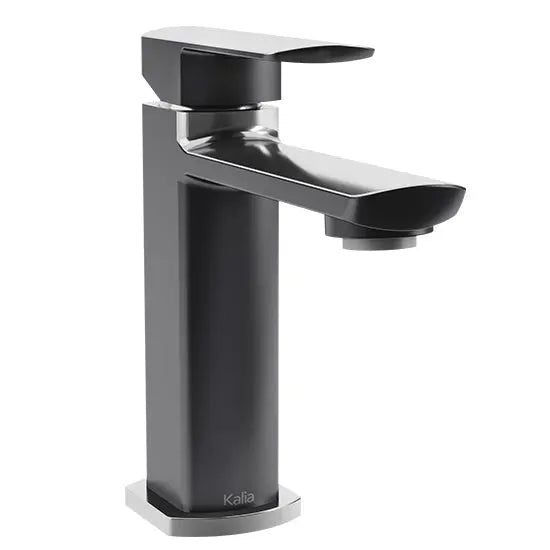 Kalia GRAFIK 5.75" Single Hole Lavatory Faucet Without Drain- Chrome/Black Kalia