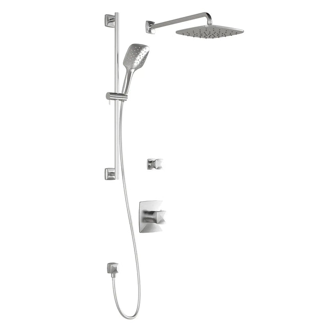 Kalia UMANI TD2 PLUS (Valves Not Included) AQUATONIK T/P Shower System with Wall Arm- Chrome Kalia