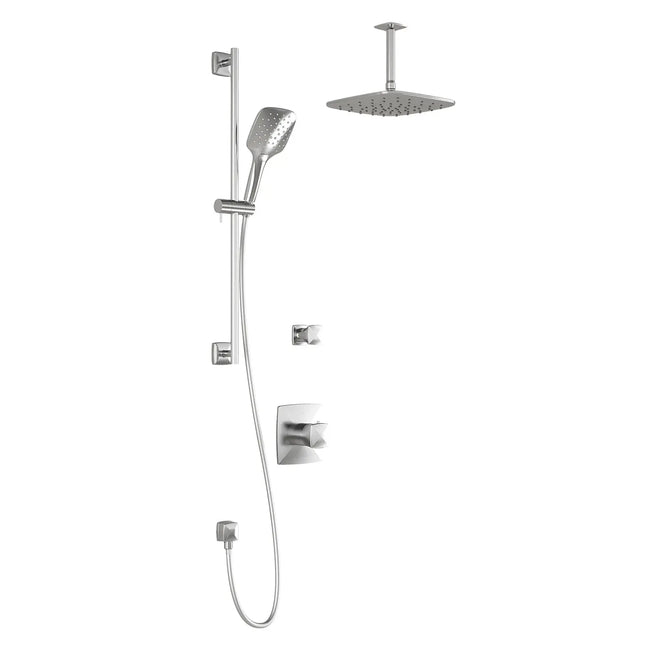 Kalia UMANI TD2 PLUS (Valves Not Included) AQUATONIK T/P Shower System Vertical Ceiling Arm- Chrome Kalia
