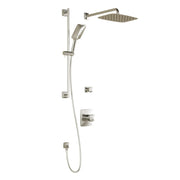 Kalia UMANI TD2 PREMIA (Valves Not Included) AQUATONIK T/P Shower System with Wall Arm- Brushed Nickel PVD Kalia