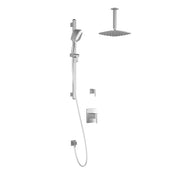 Kalia GRAFIK TD2 PLUS AQUATONIK T/P Shower Kit System Vertical Ceiling Arm and 10" Square Rain Shower Head- Chrome Kalia