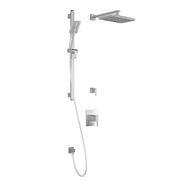 Kalia GRAFIK TD2 PREMIA AQUATONIK T/P Shower Kit System with Wall Arm and 12" Rectangle Rain Shower Head- Chrome Kalia