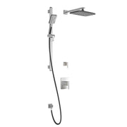 Kalia GRAFIK TD2 PREMIA (Valves Not Included) AQUATONIK T/P Shower System with Wall Arm- Chrome/Black Kalia