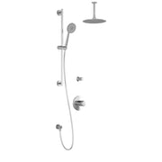 Kalia CITÉ TD2 AQUATONIK T/P Shower Kit System with Vertical Ceiling Arm and 9" Round Rain Shower Head- Chrome Kalia