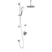 Kalia CITÉ TD2 PLUS AQUATONIK T/P Shower Kit System with Vertical Ceiling Arm and 10" Round Rain Shower Head- Chrome Kalia