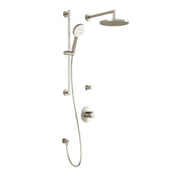 Kalia CITÉ TD2 PLUS AQUATONIK T/P Shower Kit System with Wall Arm 10" Round Rain Shower Head- Brushed Nickel PVD Kalia