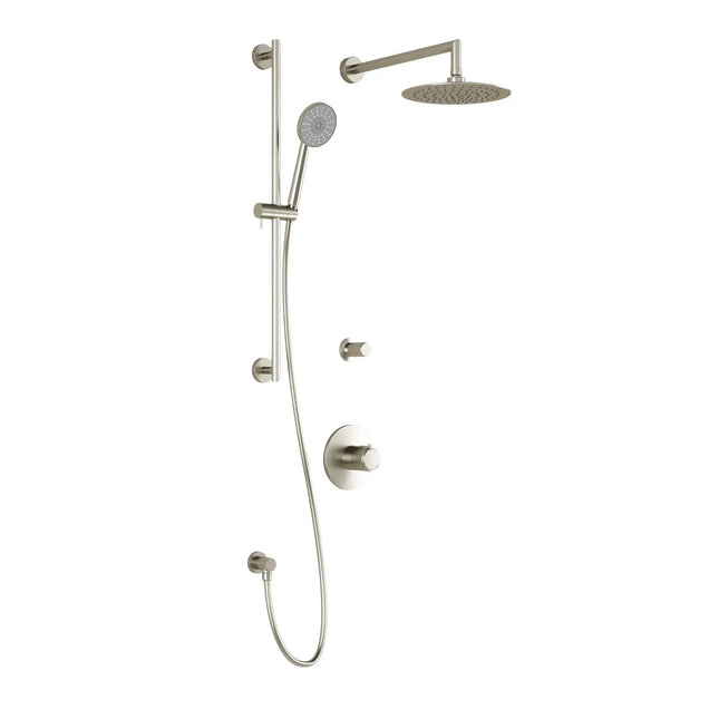 Kalia CITÉ TD2 (Valves Not Included) AQUATONIK T/P Shower System with Wall Arm- Brushed Nickel PVD Kalia