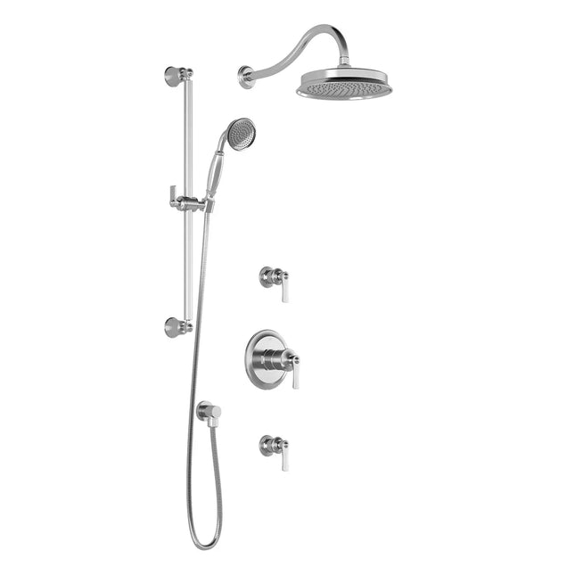 Kalia RUSTIK T2 (Valves Not Included) AQUATONIK T/P Shower System with Wall Arm- Chrome Kalia