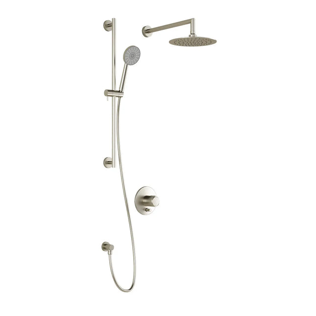 Kalia CITÉ PB4 (Valve Not Included) Pressure Balance Shower System With Round Shower Head and Hand Shower Brushed Nickel PVD Kalia