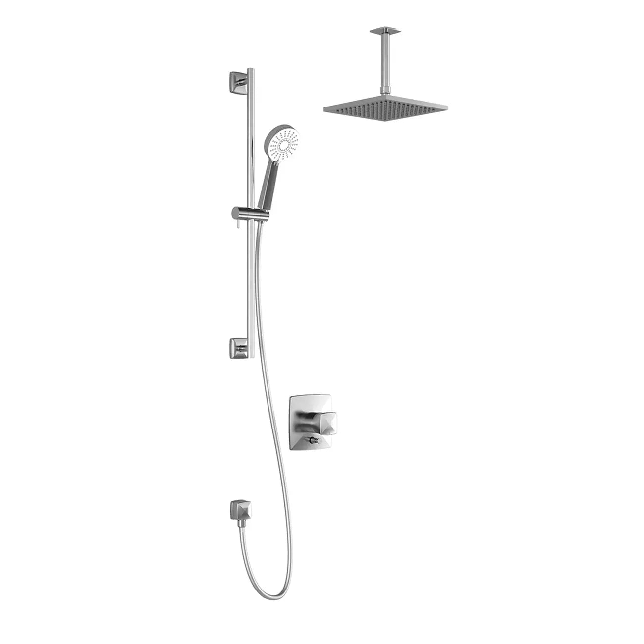 Kalia UMANI PB4 (Valve Not Included) Pressure Balance Shower System Vertical Ceiling Arm- Chrome Kalia