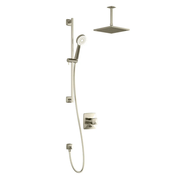 Kalia UMANI PB4 Pressure Balance Shower System Vertical Ceiling Arm- Brushed Nickel PVD Kalia