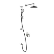 KALIA KONTOUR PB4 (Valve Not Included) : Pressure Balance Shower System- Black/Chrome Kalia