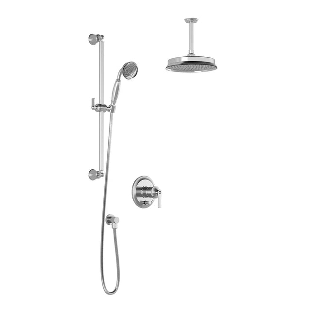 Kalia RUSTIK PB4 (Valve Not Included) Pressure Balance Shower System Vertical Ceiling Arm- Chrome Kalia