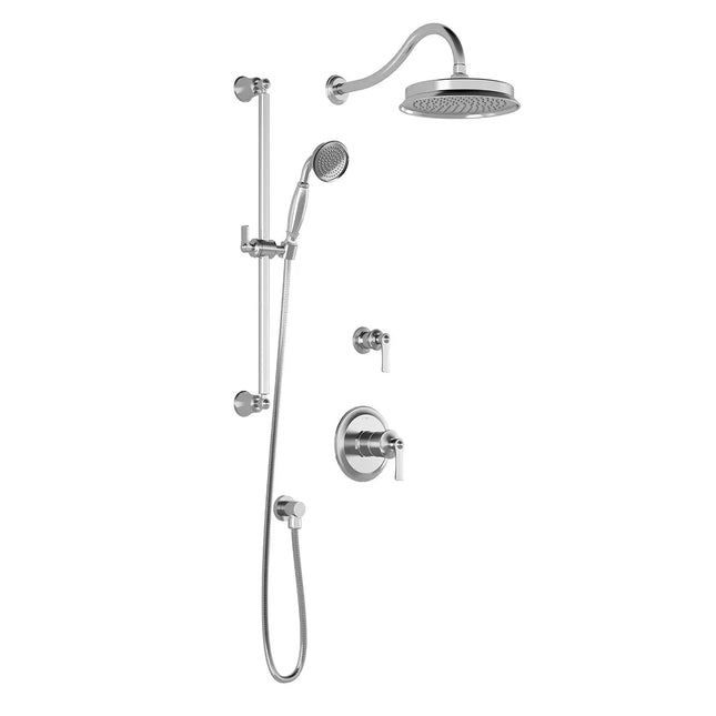 Kalia RUSTIK TD2 (Valves Not Included) AQUATONIK T/P Shower System with Wall Arm- Chrome Kalia
