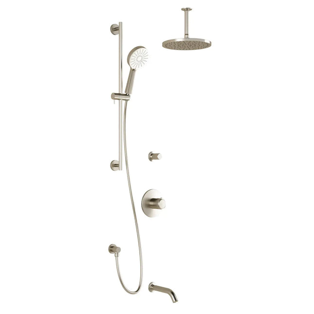 Kalia CITÉ TD3 PLUS AQUATONIK T/P Shower System with Vertical Ceiling Arm- Brushed Nickel PVD Kalia
