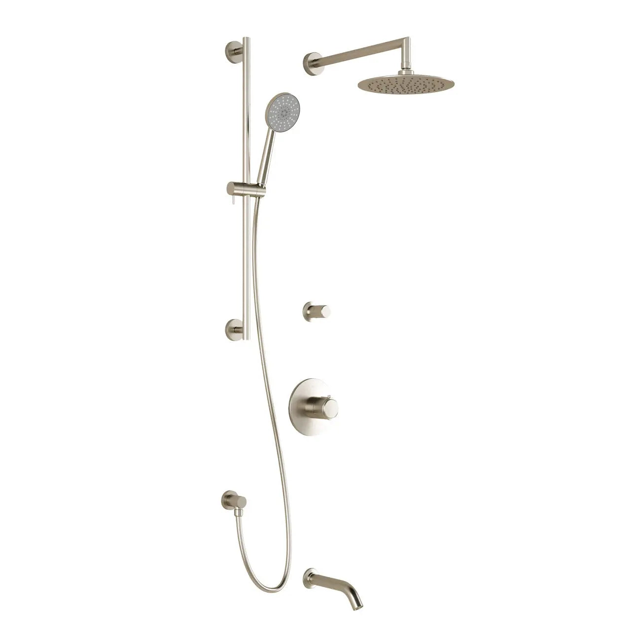 Kalia CITÉ TD3 AQUATONIK T/P Shower System with Wall Arm- Brushed Nickel PVD Kalia