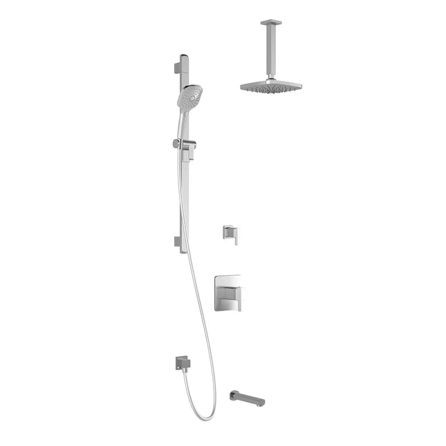 Kalia GRAFIK TD3 (Valves Not Included) AQUATONIK T/P Shower System Vertical Ceiling Arm- Chrome Kalia