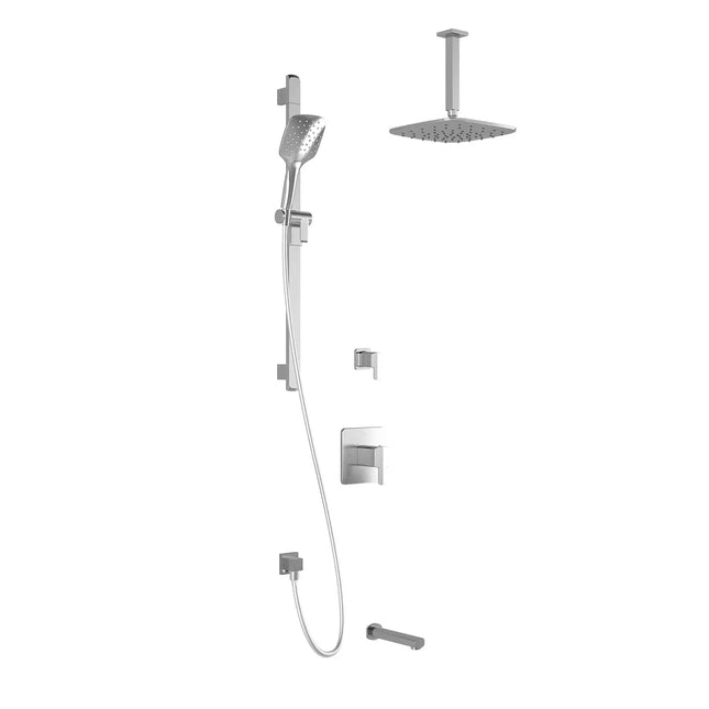 Kalia GRAFIK TD3 PLUS (Valves Not Included) AQUATONIK T/P Shower System Vertical Ceiling Arm- Chrome Kalia