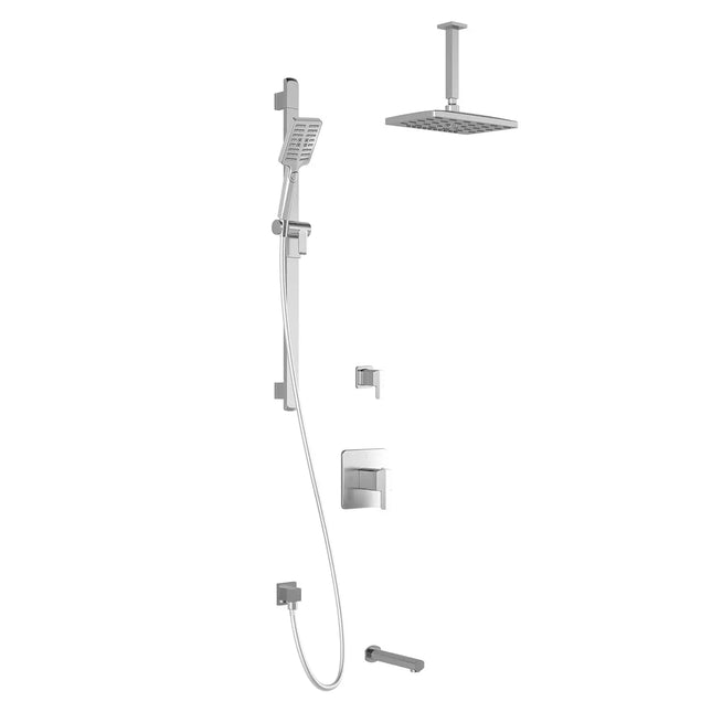 Kalia GRAFIK TD3 PREMIA AQUATONIK T/P Shower System with 12-1/2" Shower Head with Vertical Ceiling Arm- Chrome Kalia