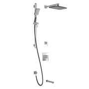 Kalia GRAFIK TD3 PREMIA AQUATONIK T/P Shower System with Wall Arm- Chrome/Black Kalia