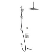 Kalia GRAFIK TD3 PREMIA (Valves Not Included) AQUATONIK T/P Shower System Vertical Ceiling Arm- Chrome/Black Kalia