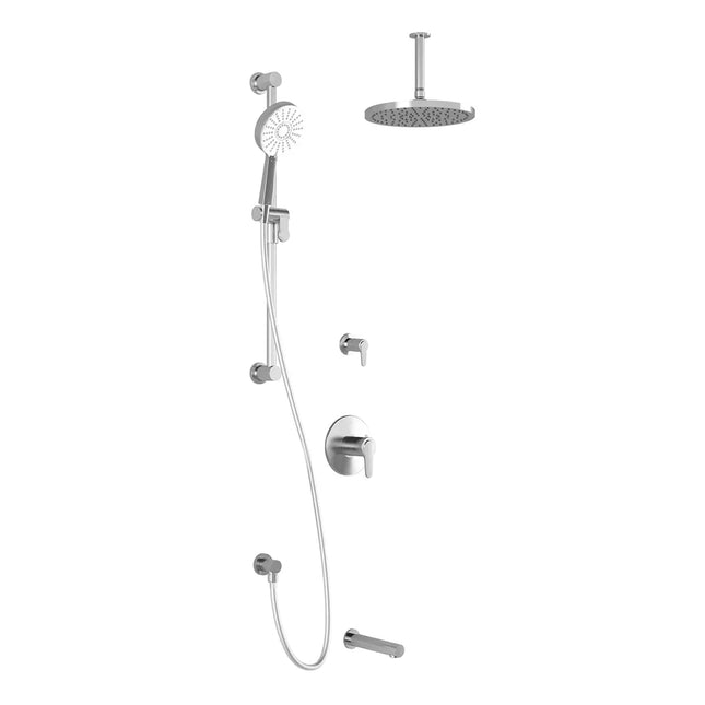 Kalia KONTOUR TD3 PLUS (Valves Not Included) AQUATONIK T/P Shower System with Vertical Ceiling Arm- Chrome Kalia