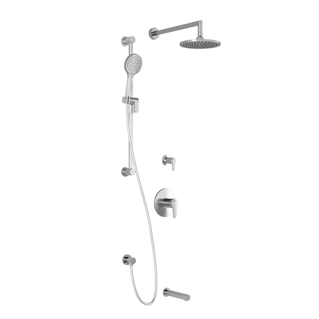 Kalia KONTOUR TD3 (Valves Not Included) AQUATONIK T/P Shower System with Wall Arm- Chrome Kalia
