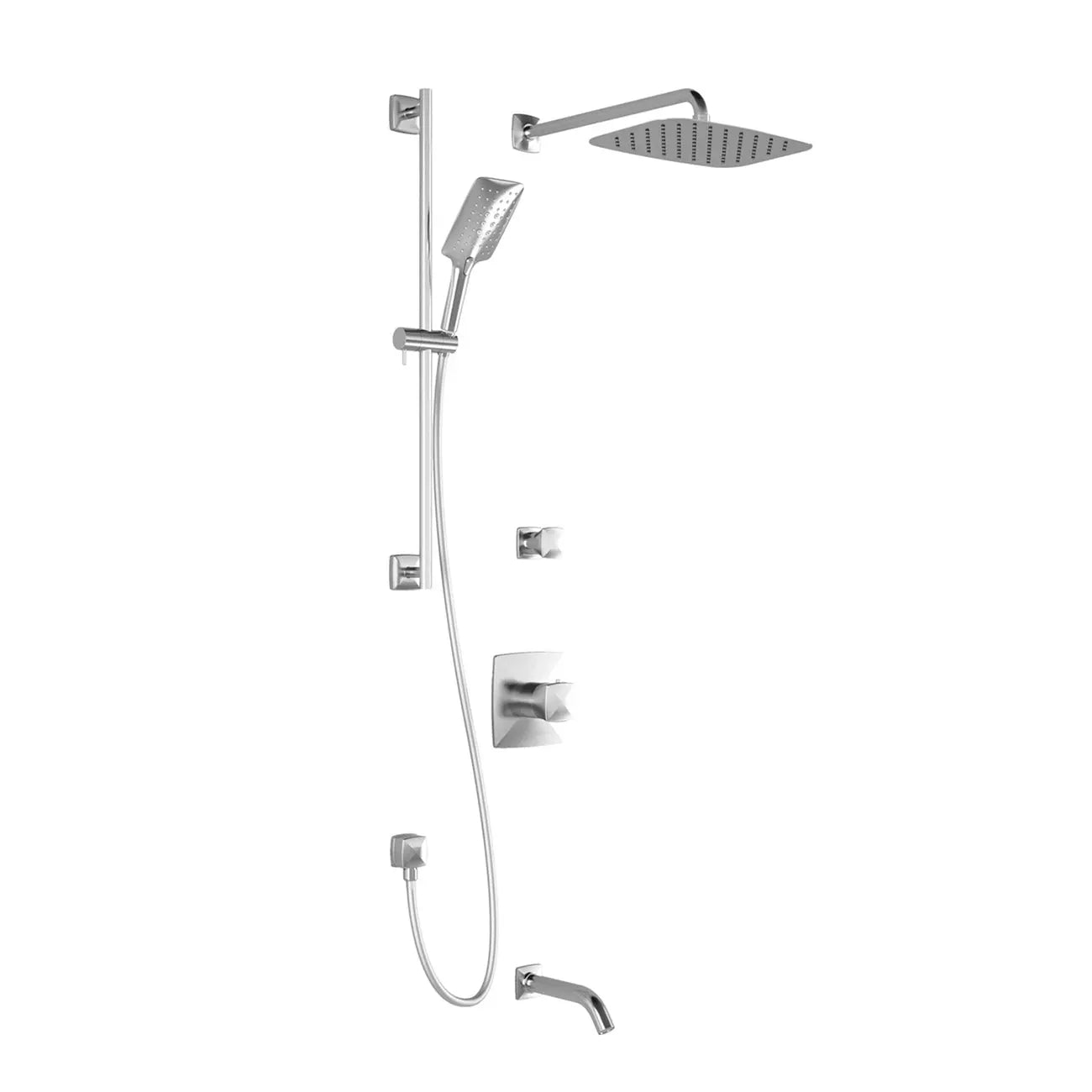 Kalia UMANI TD3 PREMIA (Valves Not Included) AQUATONIK T/P Shower System with Wall Arm- Chrome Kalia